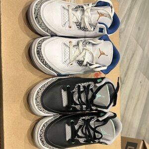 Jordan Kids' Sneakers - White, Black, and Blue